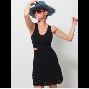 Ramy Brook Black Cut Out Waist Dress